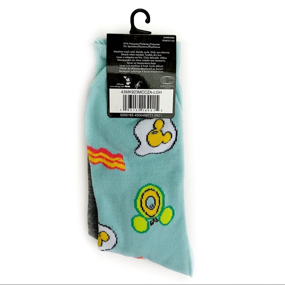 Mickey Mouse Crew Socks Disneyland Disney World Brunch Breakfast